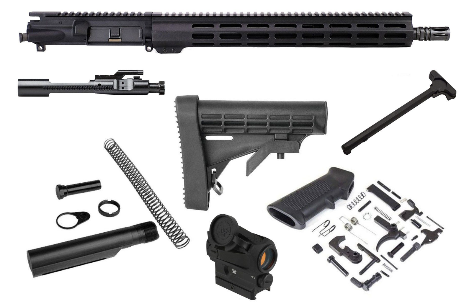 NBS 16″ .223 Wylde Midlength Nitride M-LOK Rifle Kit